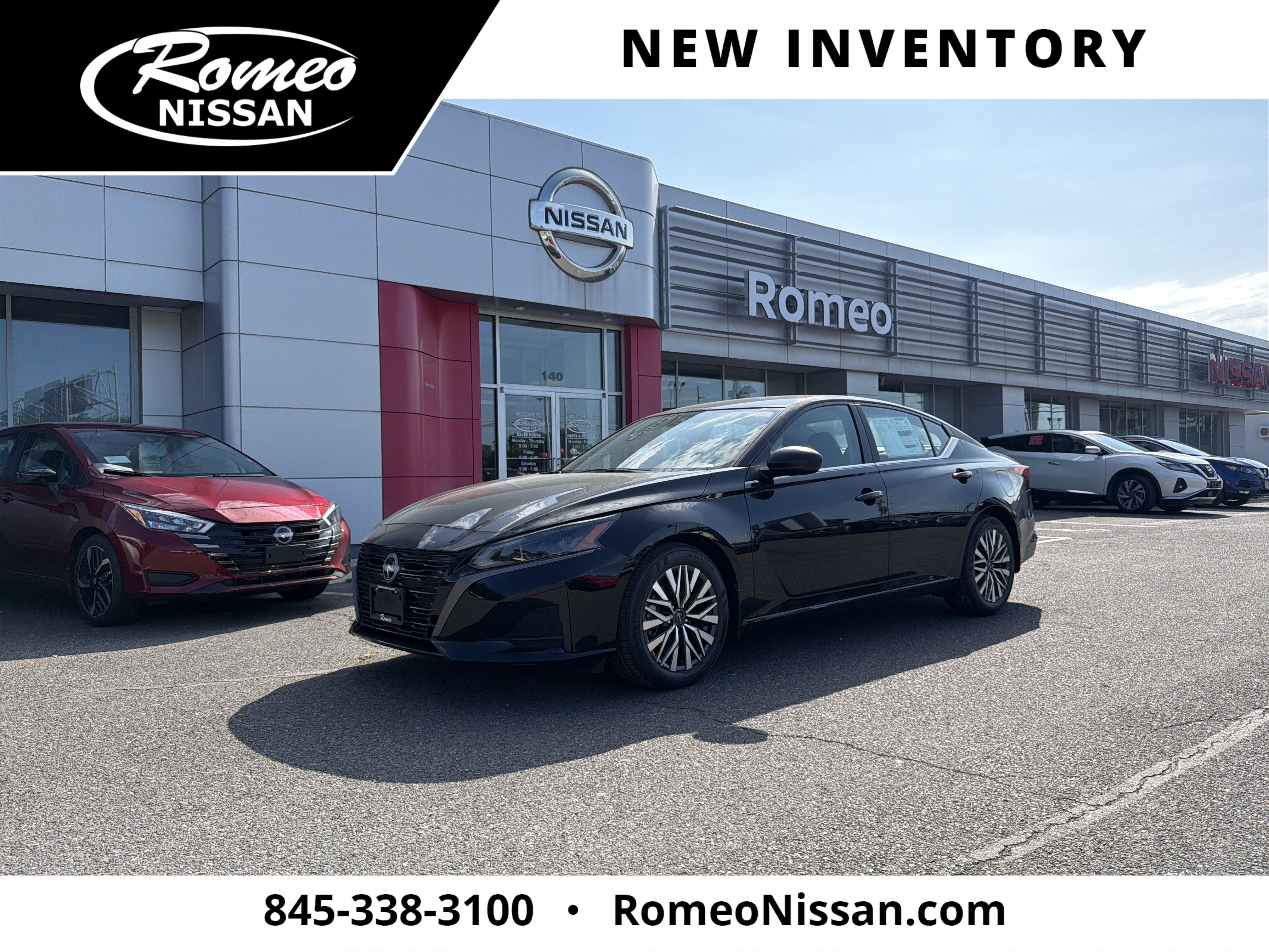 2026 Nissan Altima SV in Super Black — front three-quarter view