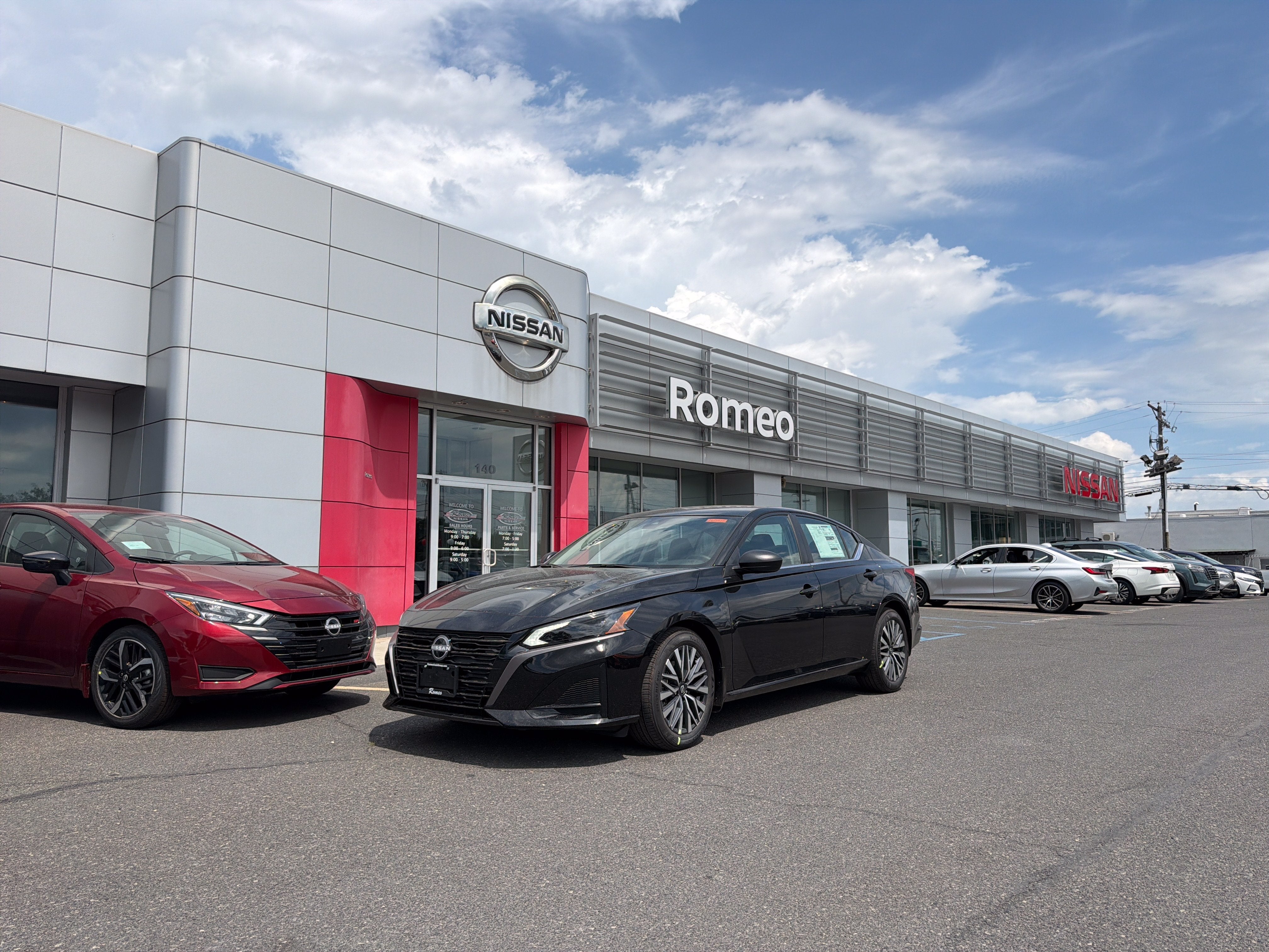 2026 Nissan Altima SV in Super Black — front three-quarter view