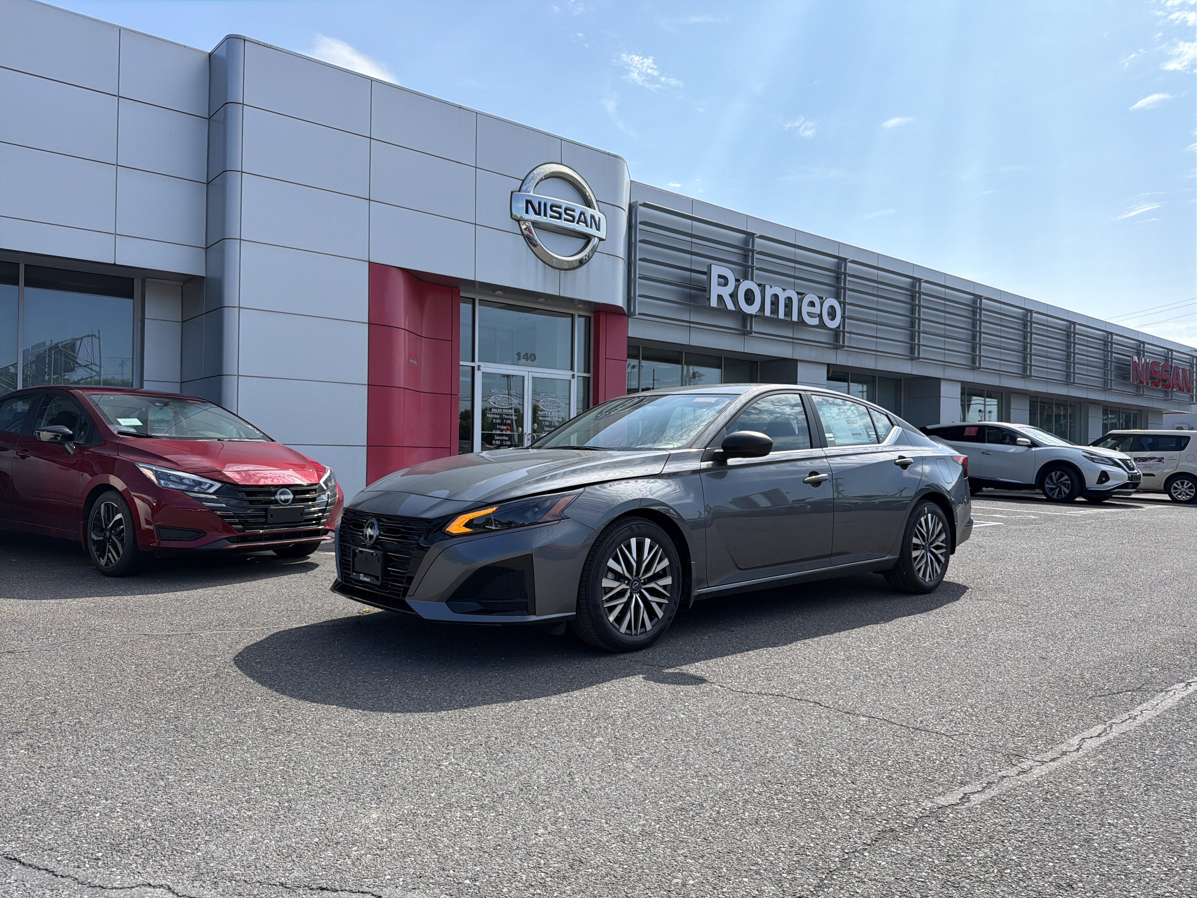 2026 Nissan Altima SV in Gun Metallic — front three-quarter view