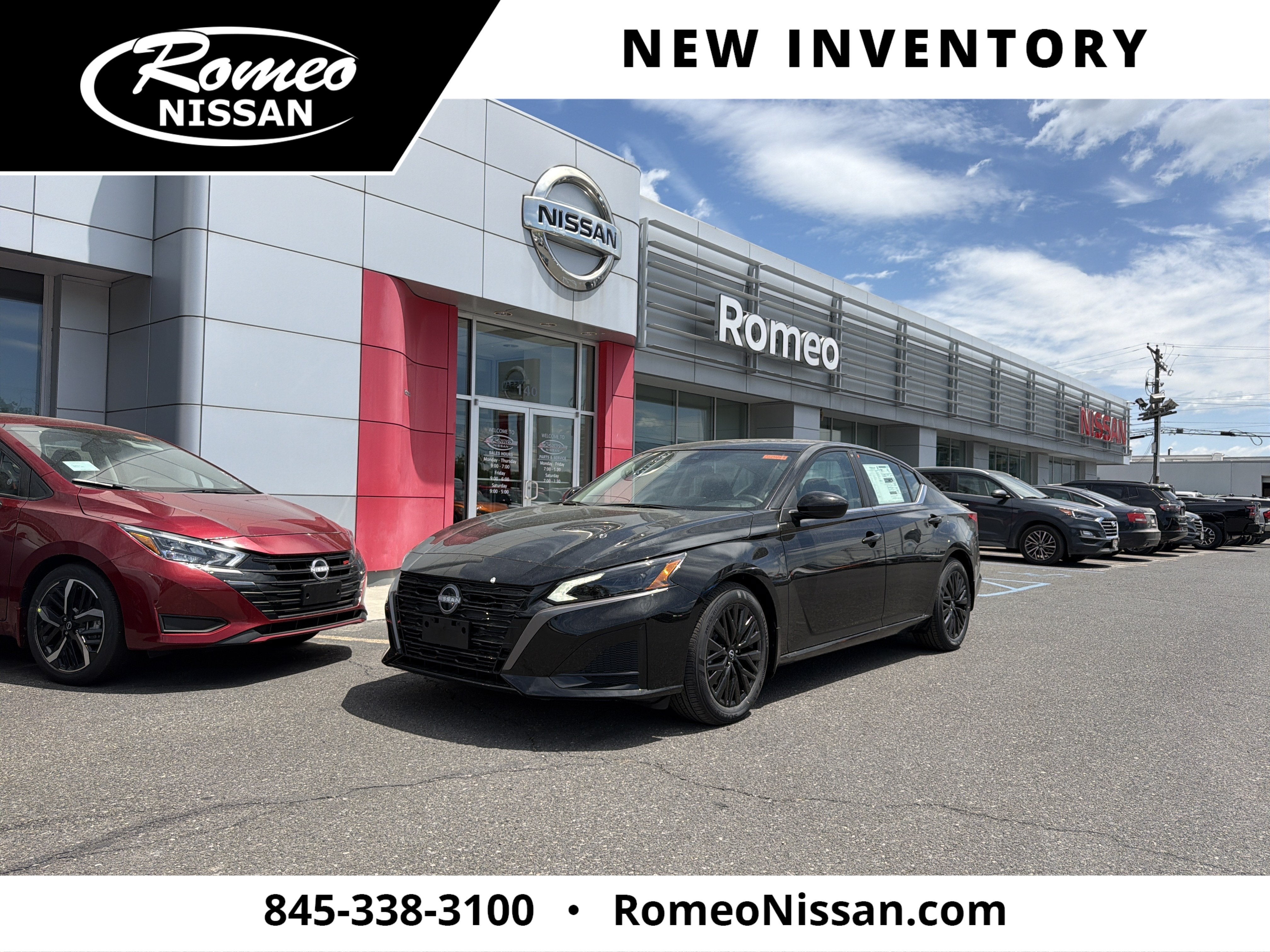 2026 Nissan Altima SV in Super Black — front three-quarter view