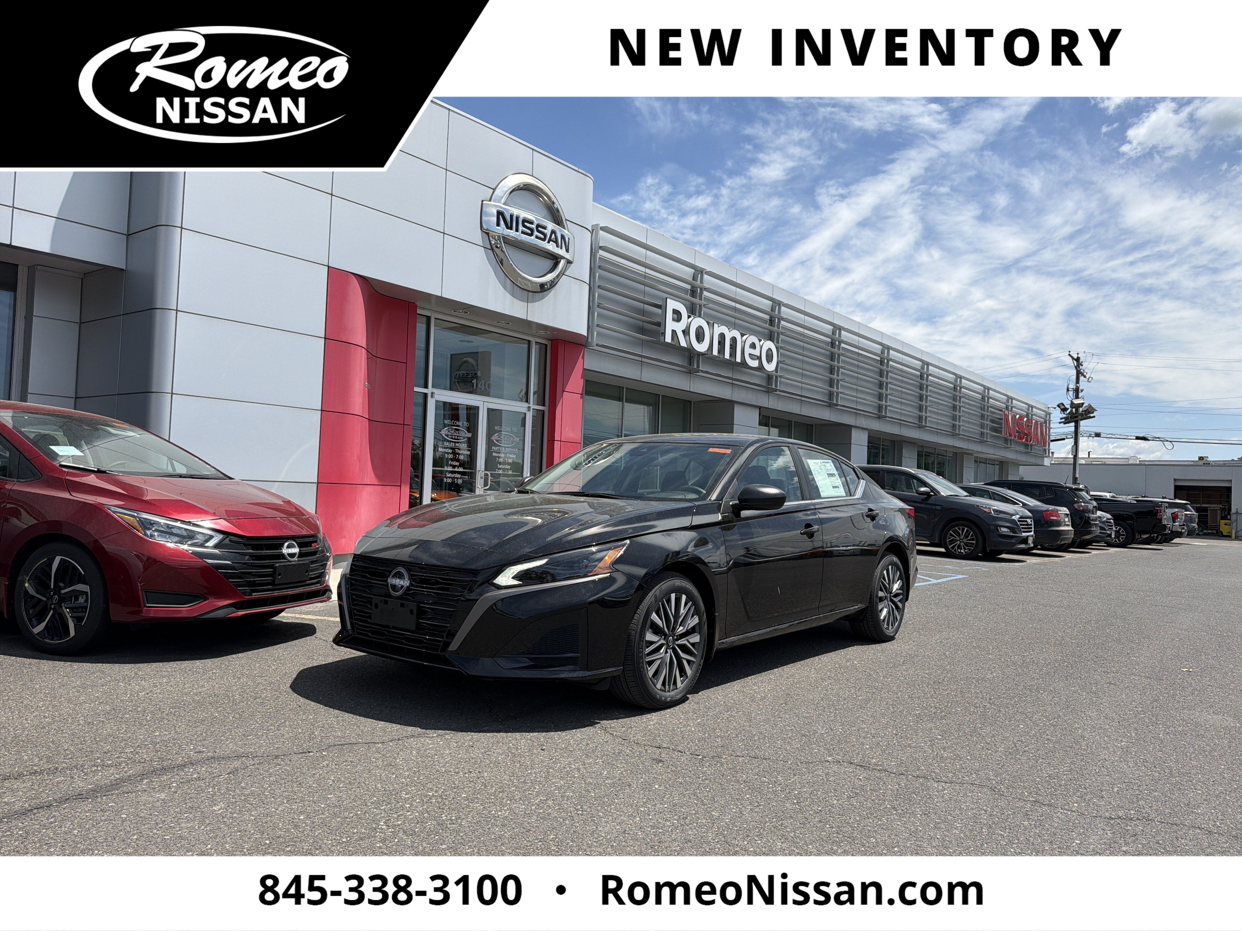 2026 Nissan Altima SV in Super Black — front three-quarter view