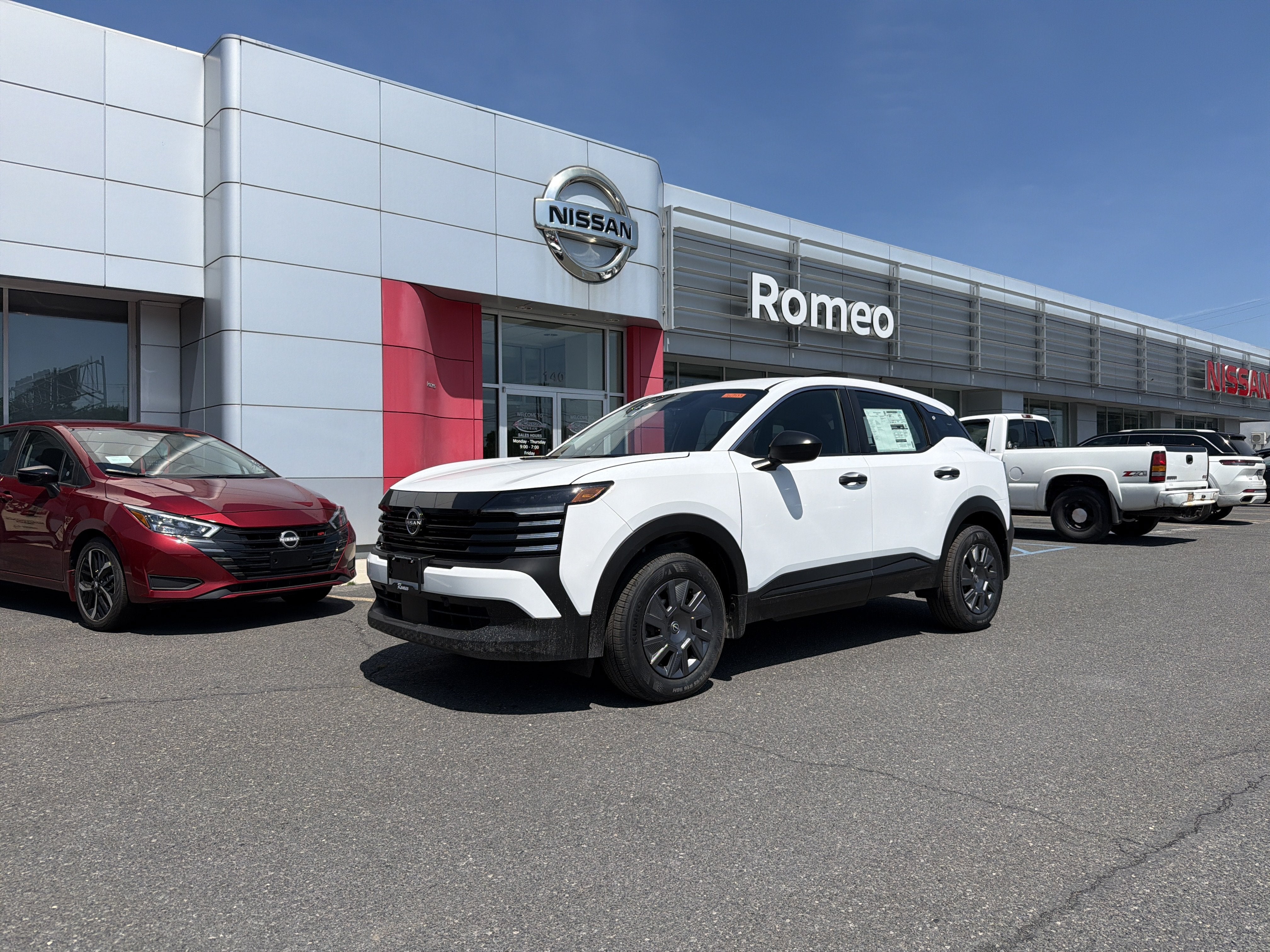 2026 Nissan Kicks S in Fresh Powder — front three-quarter view