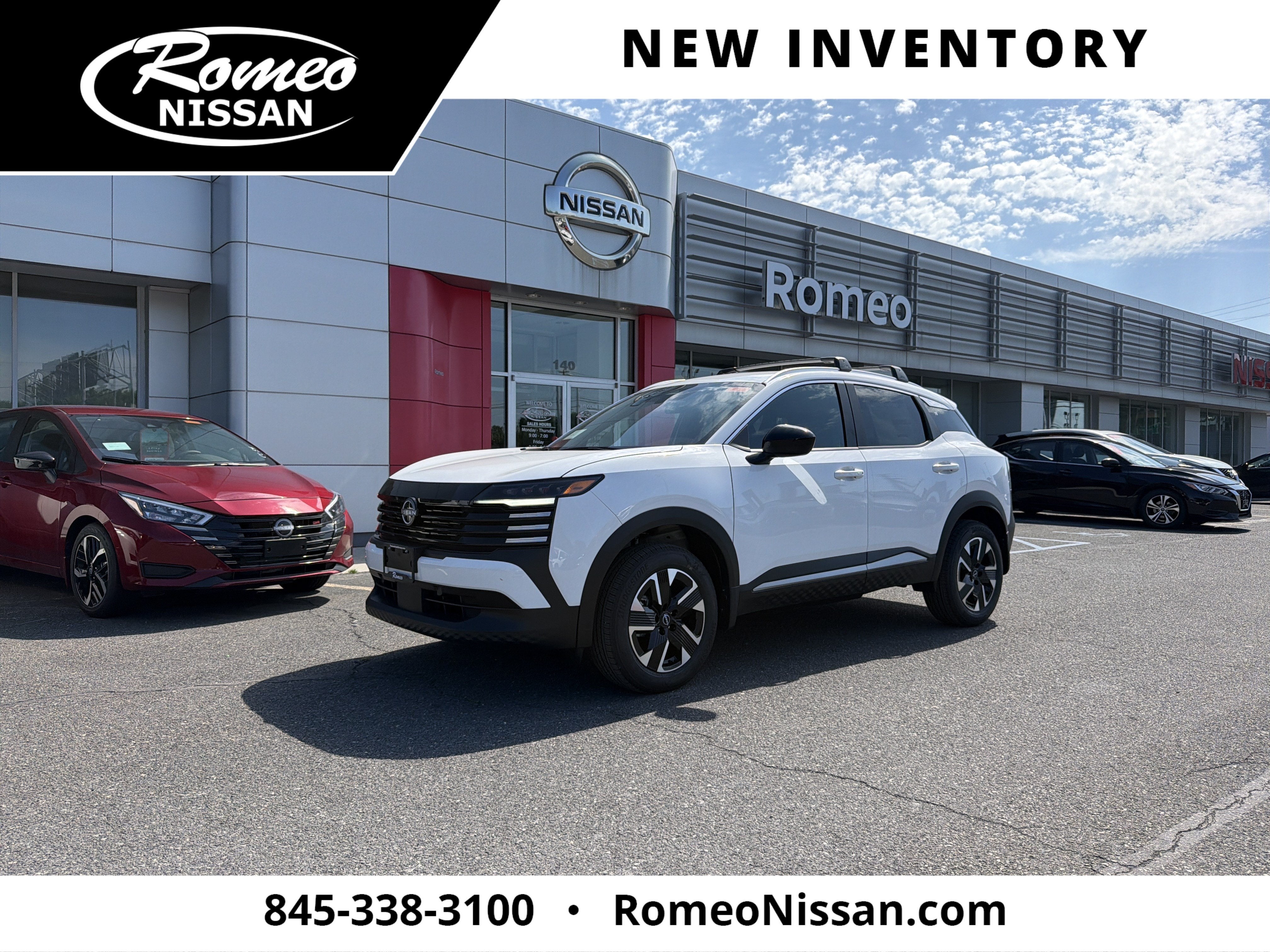 2026 Nissan Kicks SV in Fresh Powder — front three-quarter view