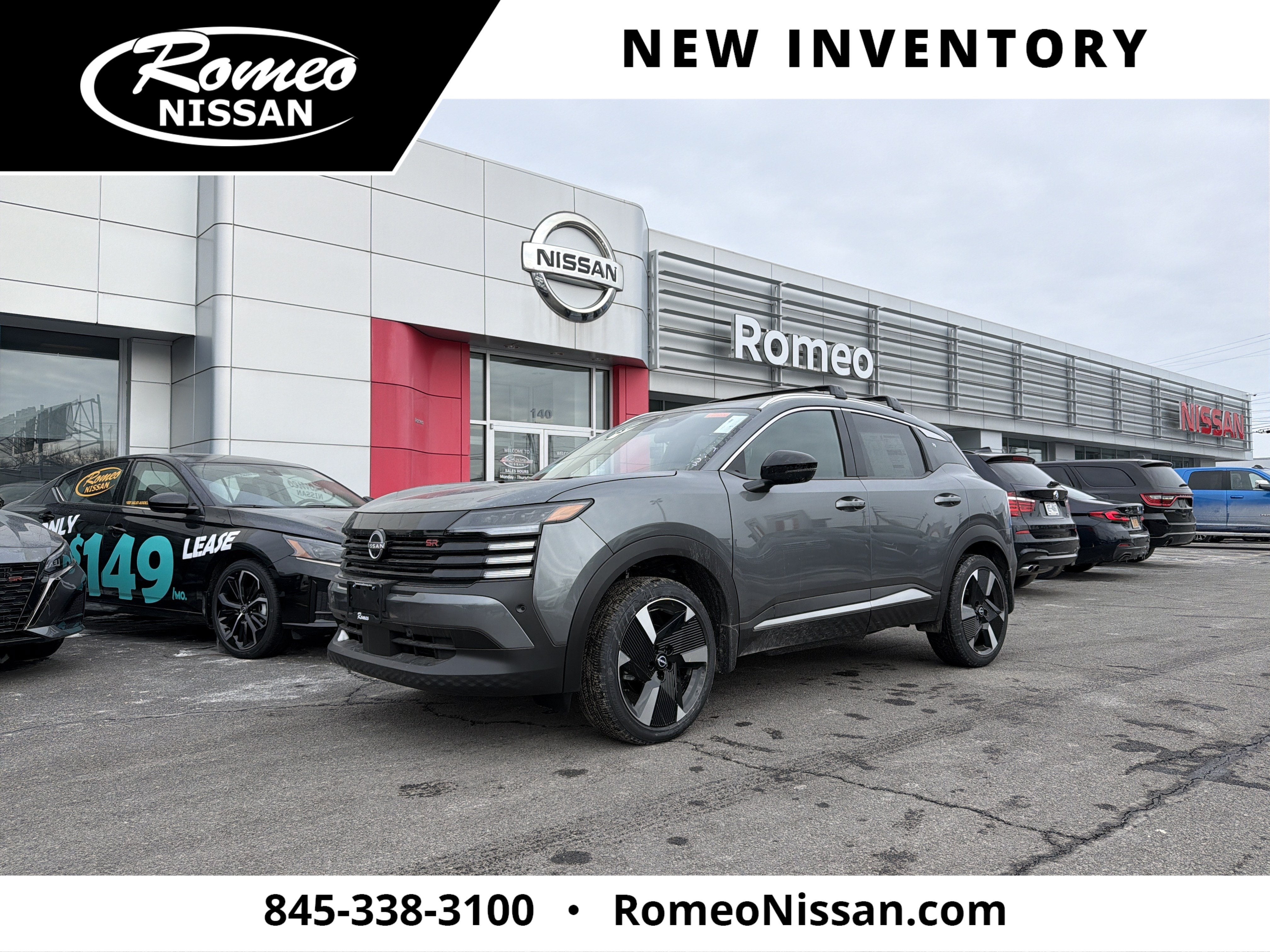 2026 Nissan Kicks SR in Gun Metallic — front three-quarter view