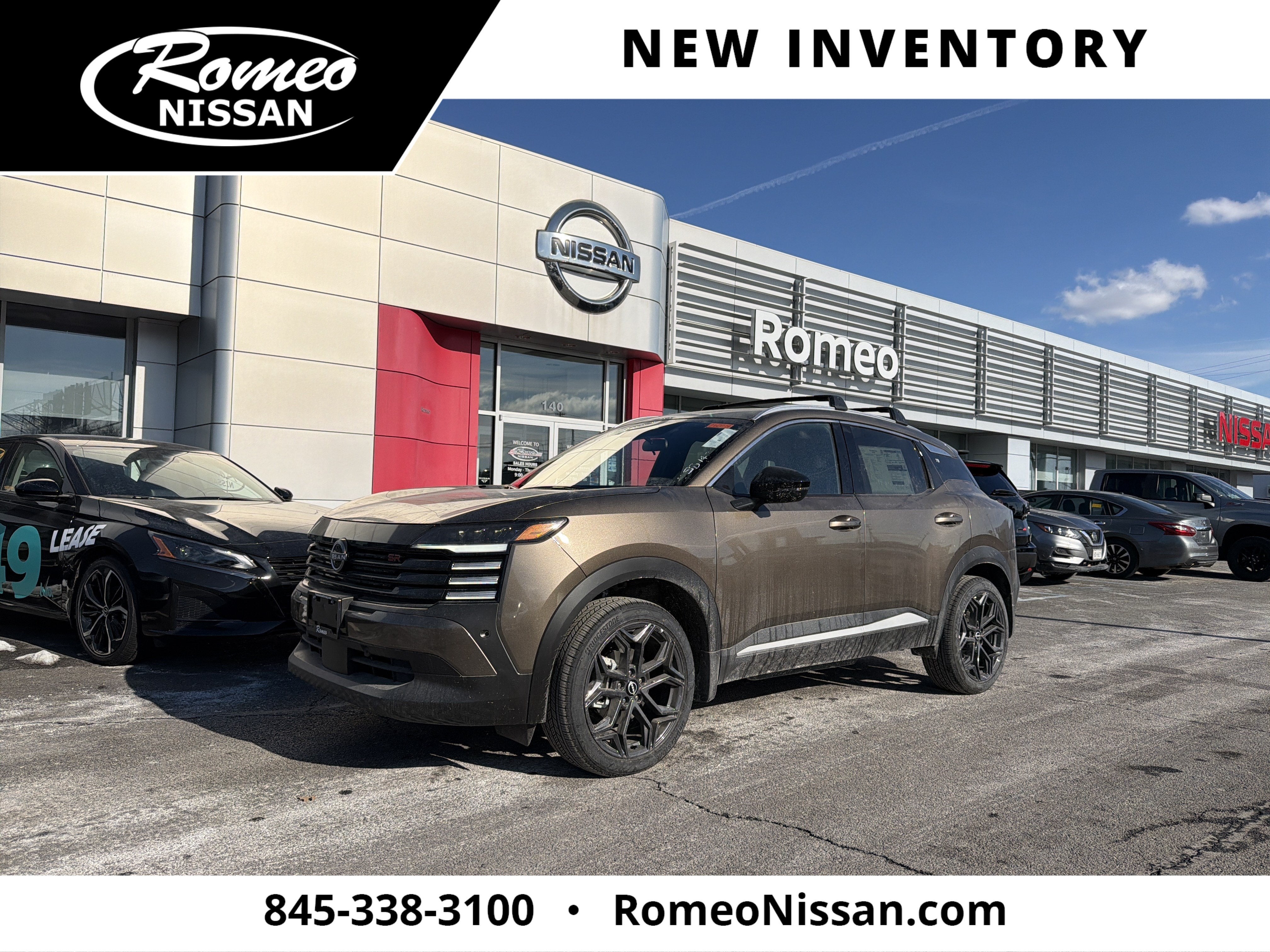 2026 Nissan Kicks SR in Canyon Bronze Metallic — front three-quarter view