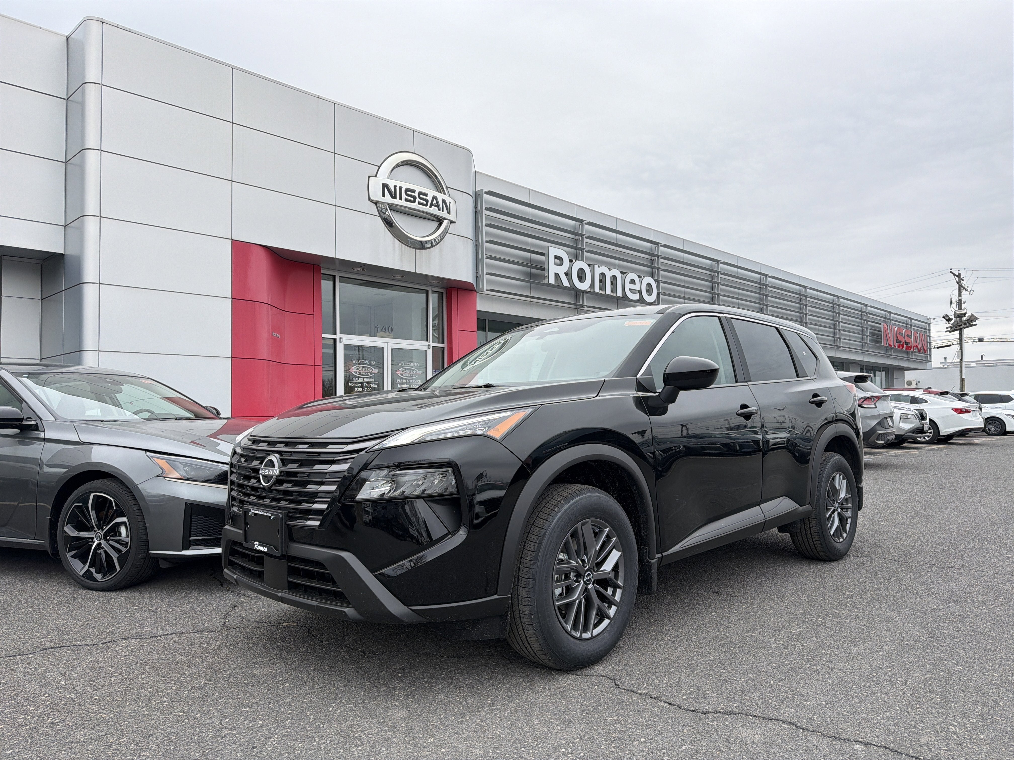 2026 Nissan Rogue SV in Super Black — front three-quarter view