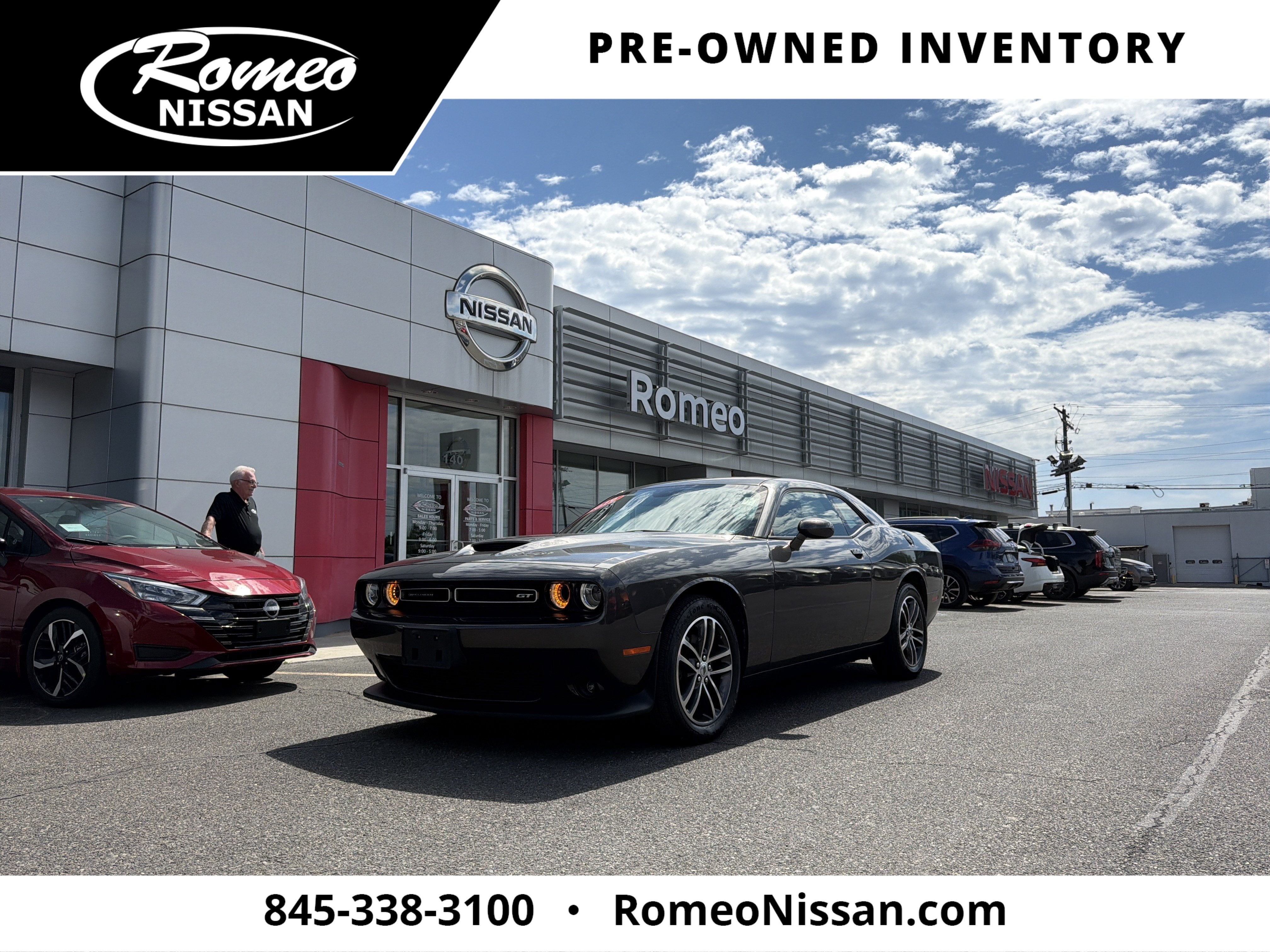 2019 Dodge Challenger GT in Granite Crystal Metallic Clearcoat — front three-quarter view