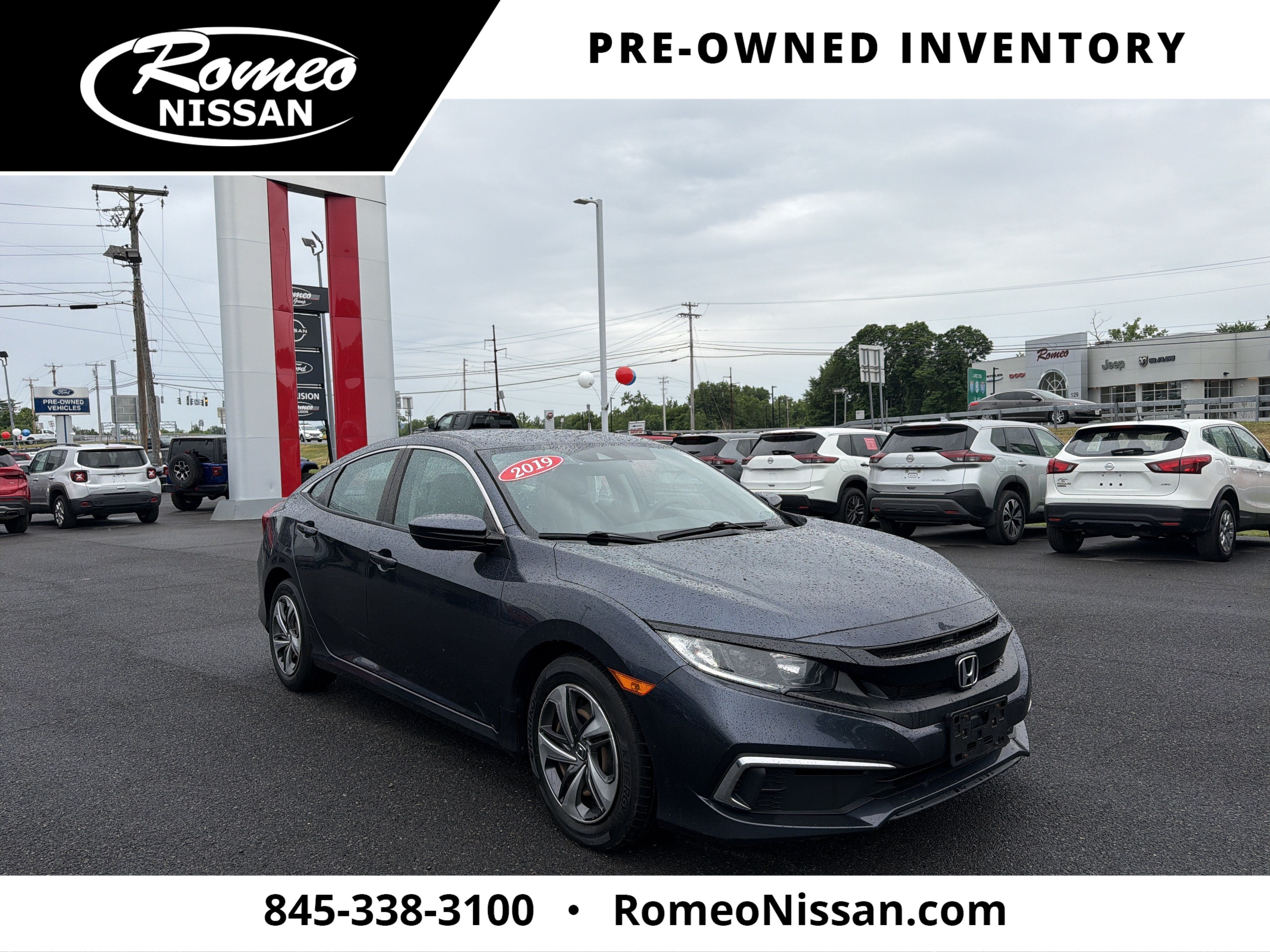 2019 Honda Civic — rear three-quarter view