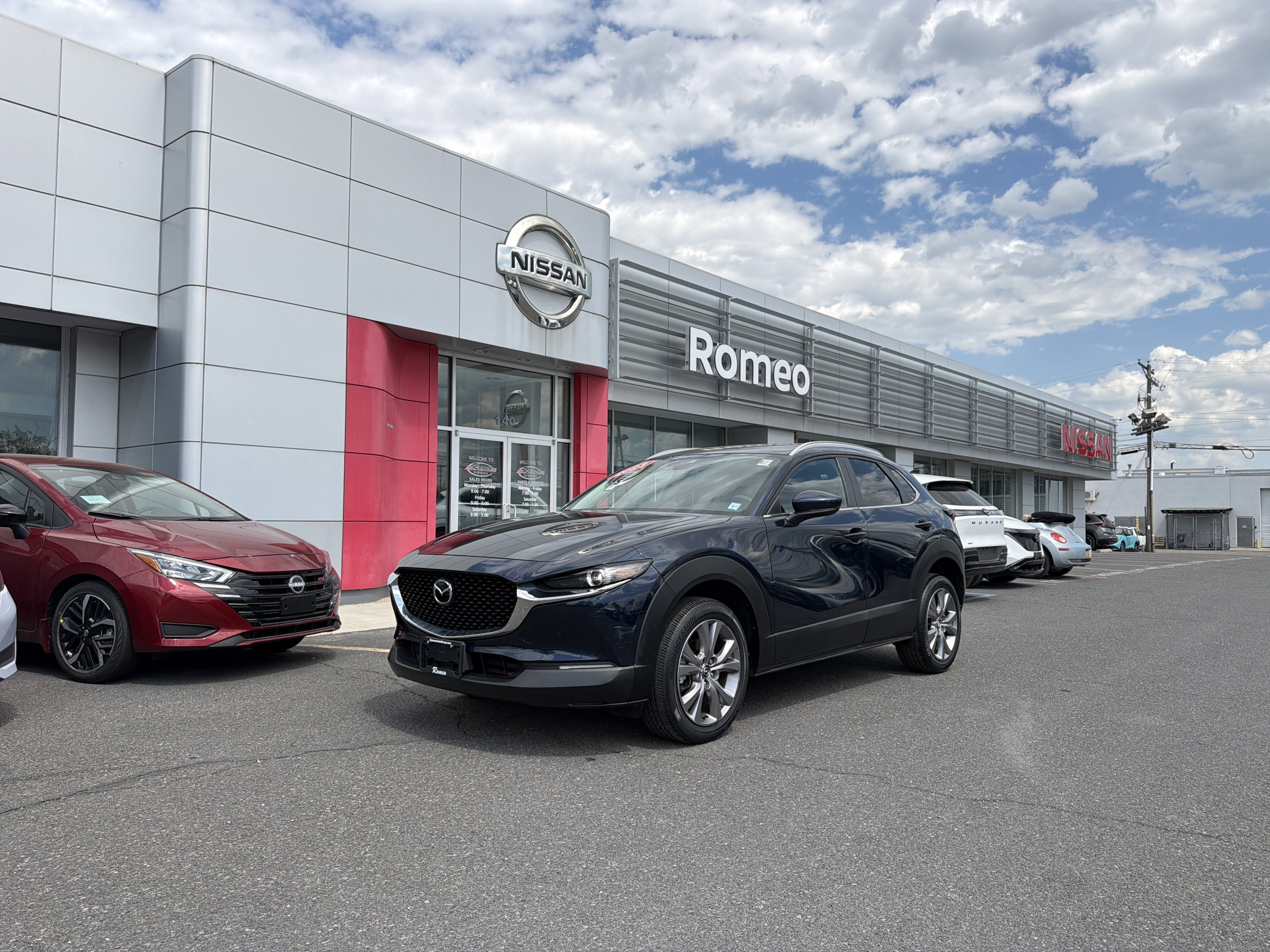 2023 Mazda Mazda CX-30 2.5 S Preferred Package in Deep Crystal Blue Mica — front three-quarter view